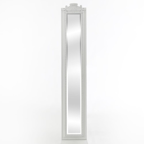 Stylowe, białe lustro w przecieranej ramie 106110