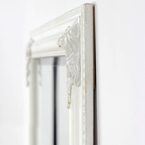 Prostokątne białe lustro wiszące 93962