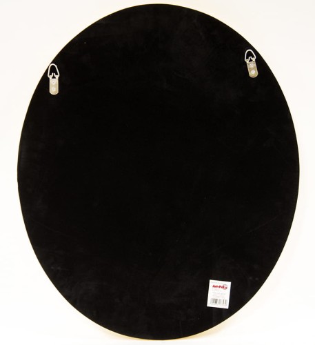 Owalne złote lustro z fazowaną taflą 117747a