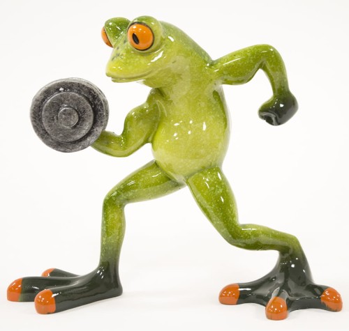 Żaba z hantlem siłacz 115789