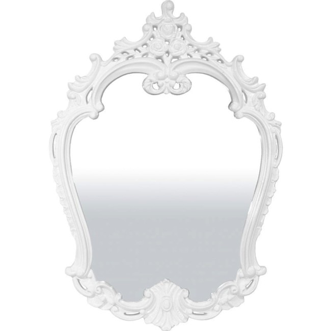 Fazowane lustro w przepięknej białej ramie 102227