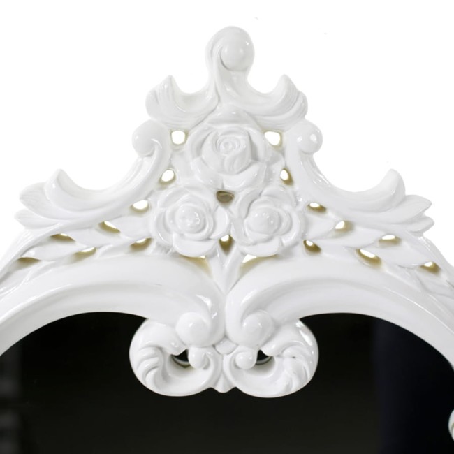 Fazowane lustro w przepięknej białej ramie 102227