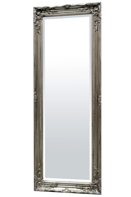 Stylowe lustro w srebrnej ramie 71138