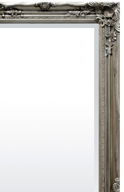 Stylowe lustro w srebrnej ramie 71138