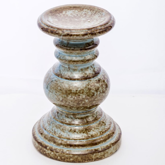 Brązowy świecznik ceramiczny 127190