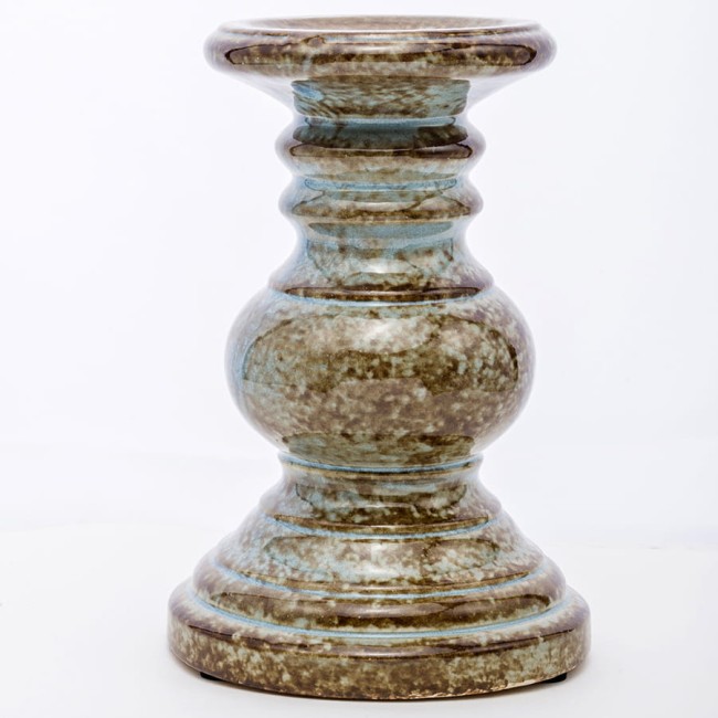 Brązowy świecznik ceramiczny 127190