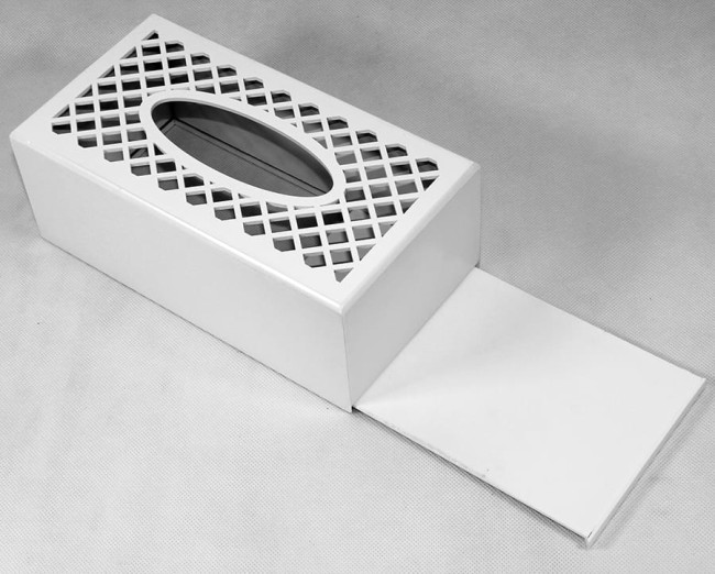 Biały drewniany serwetnik 101461