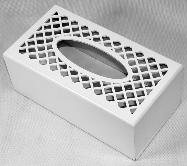 Biały drewniany serwetnik 101461