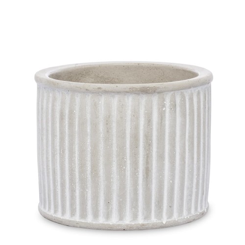 Osłonka na doniczkę szaro-biała 128763