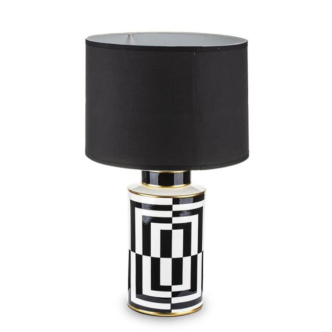 Nowoczesna biało-czarna lampa do salonu 131242
