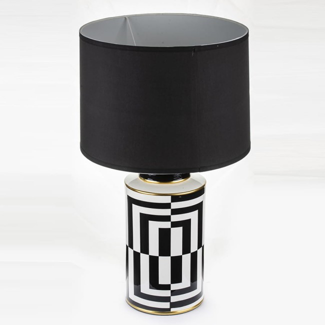 Nowoczesna biało-czarna lampa do salonu 131242