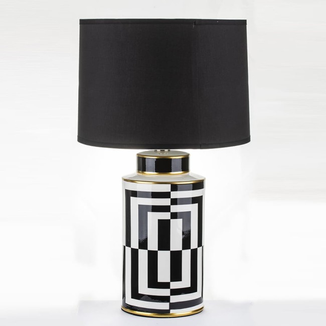 Nowoczesna biało-czarna lampa do salonu 131242