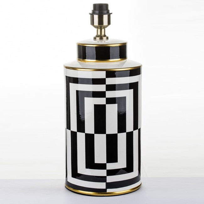 Nowoczesna biało-czarna lampa do salonu 131242