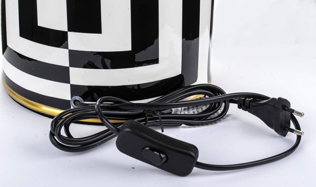 Nowoczesna biało-czarna lampa do salonu 131242