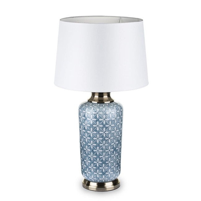 Stylowa biało-niebieska lampa ceramiczna 131244