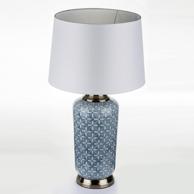Stylowa biało-niebieska lampa ceramiczna 131244