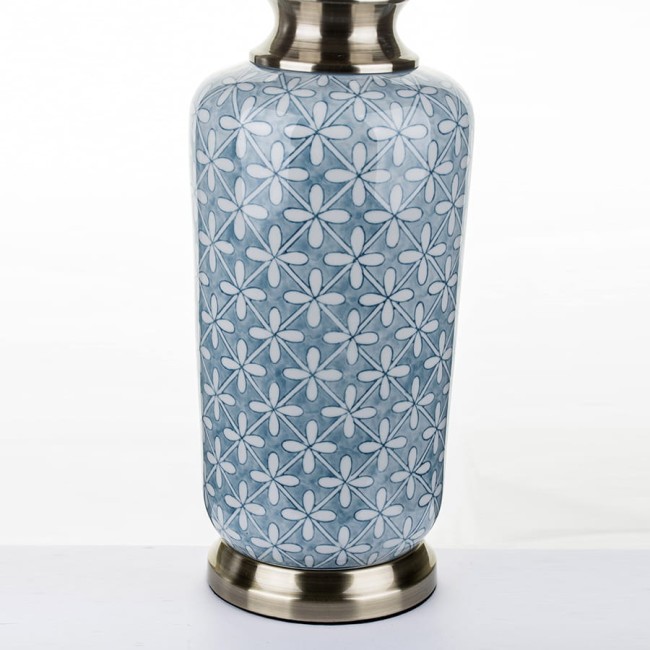 Stylowa biało-niebieska lampa ceramiczna 131244