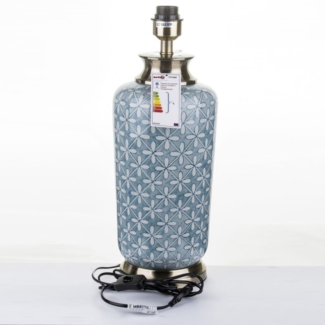 Stylowa biało-niebieska lampa ceramiczna 131244