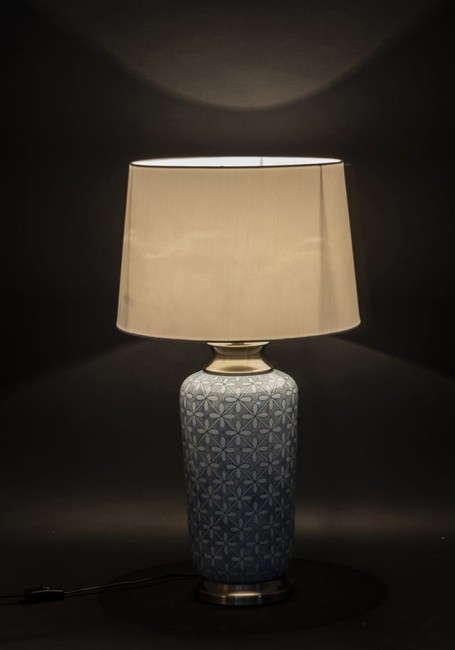 Stylowa biało-niebieska lampa ceramiczna 131244
