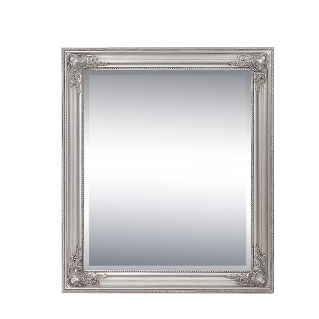 Stylowe lustro w srebrnej ramie 62361
