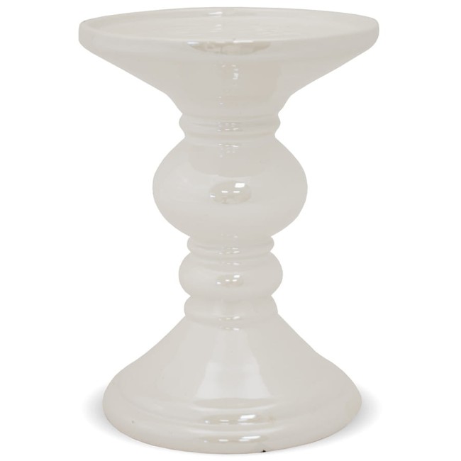 Biały ceramiczny świecznik lśniący 118017