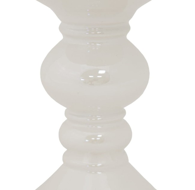 Biały ceramiczny świecznik lśniący 118017