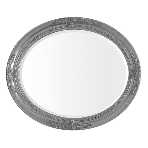 Stylowe lustro w srebrnej ramie 62366