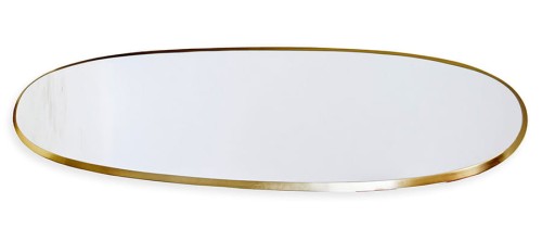 Lustro z fazowaną taflą w złotej ramie 117748a