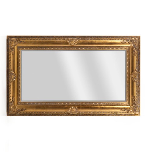 Prostokątne lustro w złotej ramie 54822