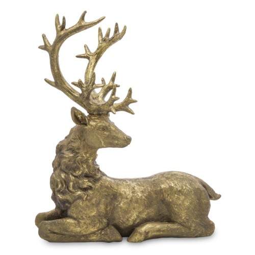 Złoty jeleń - świąteczna figurka dekoracyjna 122418