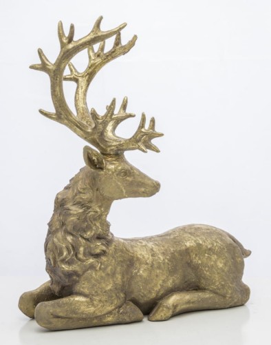 Złoty jeleń - świąteczna figurka dekoracyjna 122418