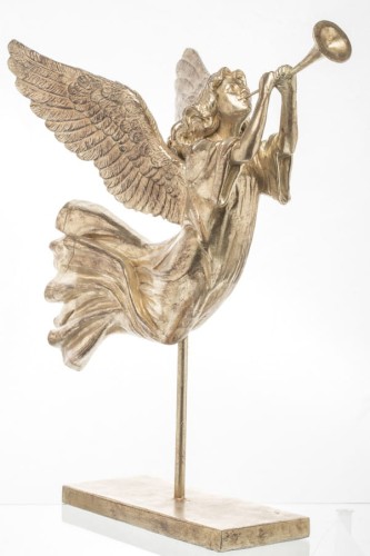 Figurka lecącego, złotego anioła 132325