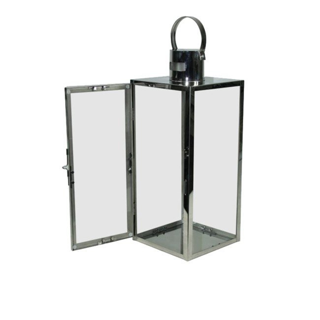 Chromowany lampion z uchwytem 98747