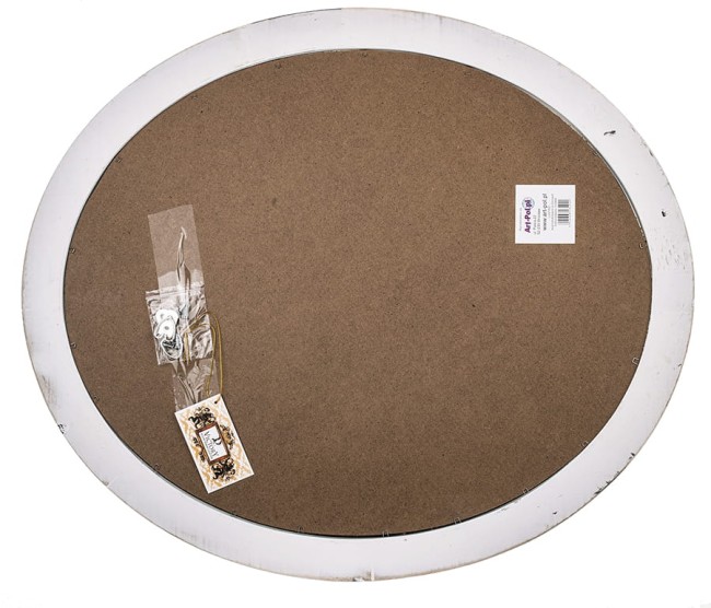Owalne Lustro W Bielonej Ramie 113492