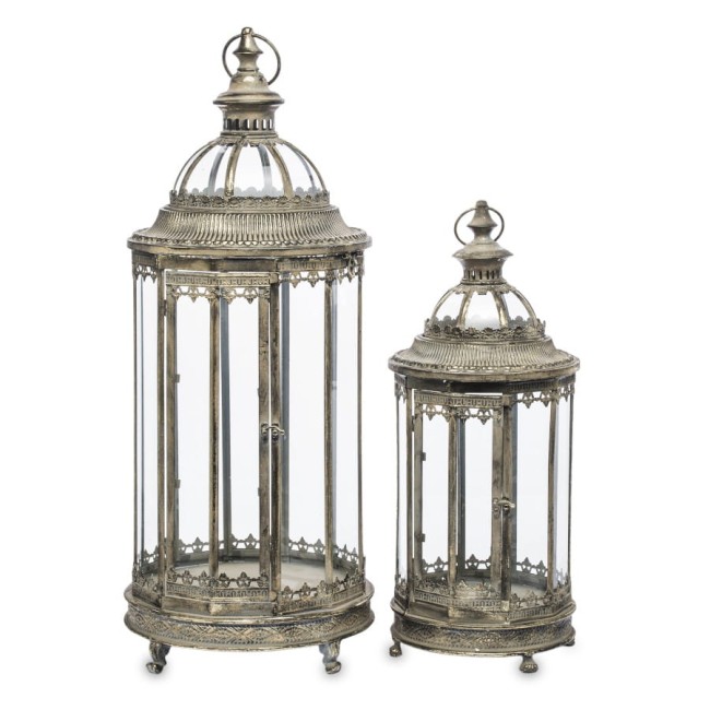 Zestaw Metalowych Lampionów Dekoracyjnych 130287