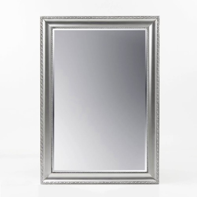 Stylowe lustro w kolorze srebrnym 102426