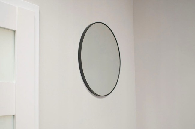 Lustro w kolorze czarnym Loftowe aluminiowe 60 cm