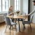STÓŁ OKRĄGŁY 100 CM + 4 KRZESŁA WELUROWE SZARE DO JADALNI SALONU LOFT