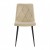 Nowoczesne welurowe krzesło w kolorze beżowym w romby