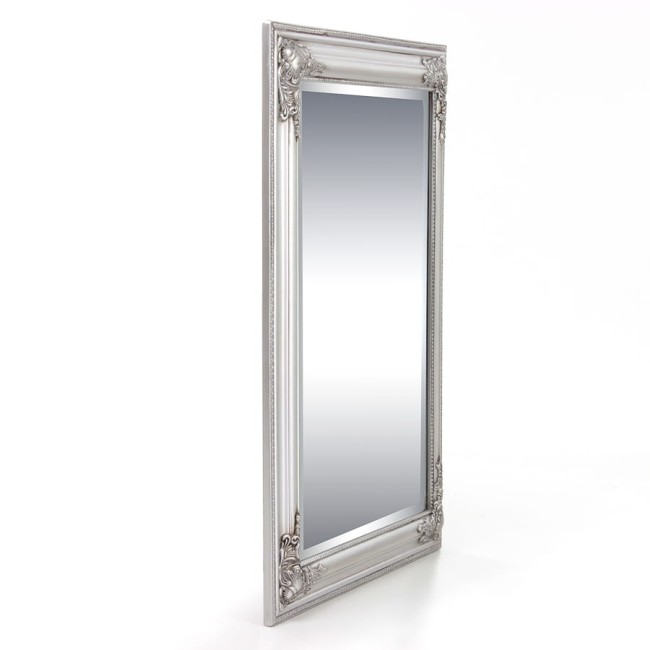 Stylowe lustro w srebrnej ramie 62361