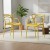 Ażurowe Żółte Krzesło Ogrodowe Do Jadalni Kawiarni