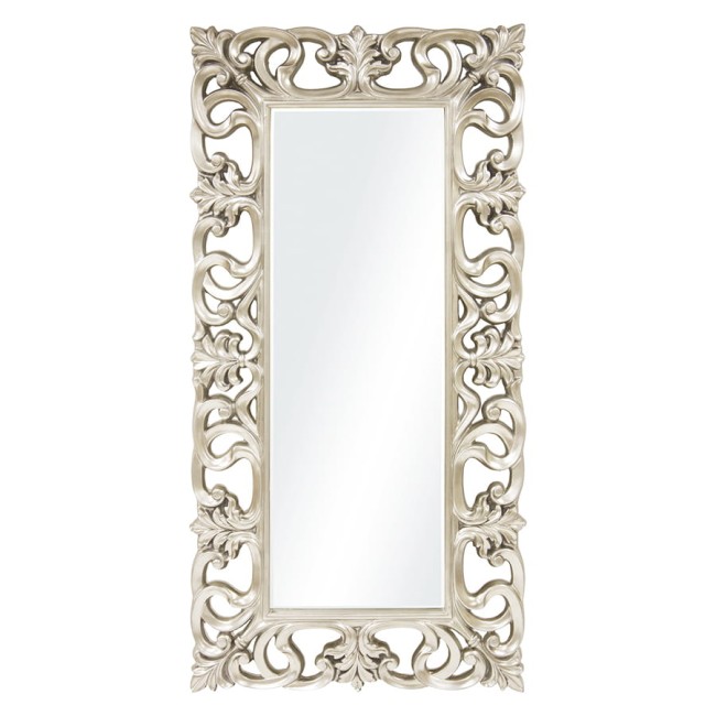 1 - Dekoracyjne lustro w ramie koloru srebrnego.jpg