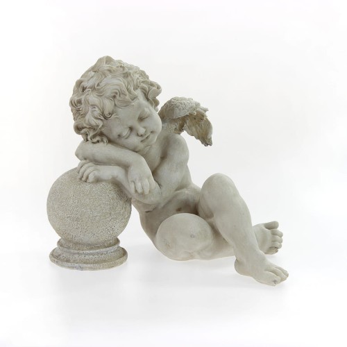 Szara figurka śpiącego aniołka 53823