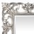 Dekoracyjne lustro ze srebrną ramą 78673