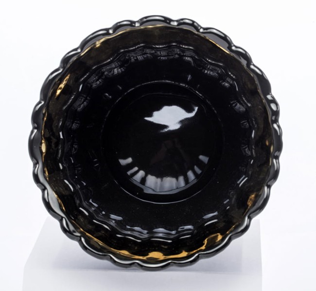 Ceramiczna czarna osłonka na doniczkę 130935