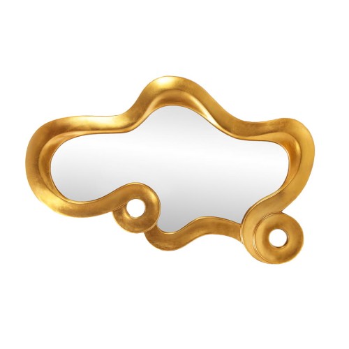 Lustro w złotej ramie o bardzo oryginalnym kształcie 89697