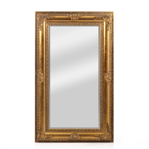 Prostokątne lustro w złotej ramie 54822