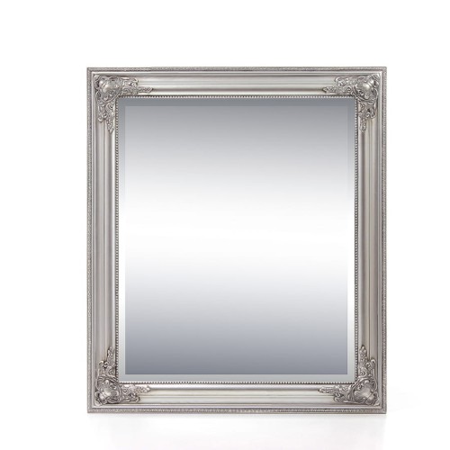 Stylowe lustro w srebrnej ramie 62361