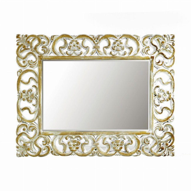 Lustro w rustykalnej, pięknie zdobionej ramie 103120