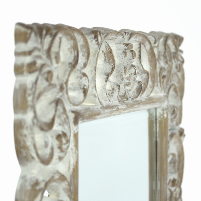 Lustro w rustykalnej, pięknie zdobionej ramie 103120